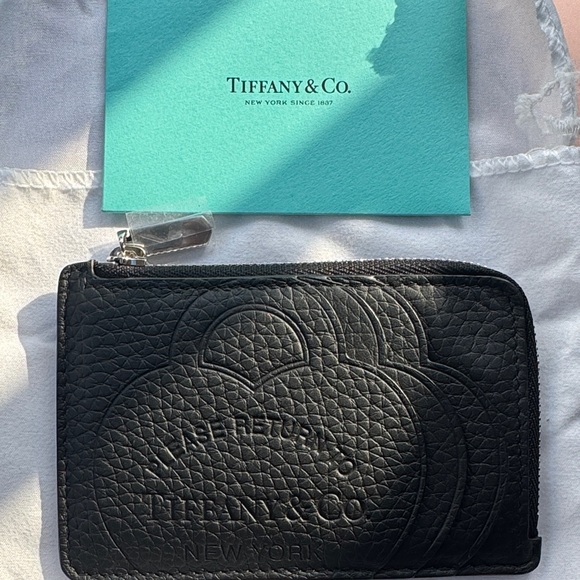 Tiffany & Co. Accessories - Tiffany & Co. Black Embossed Leather Card Holder - return to Tiffany